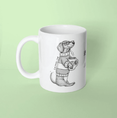 Tazón de cerámica Perro salchicha1