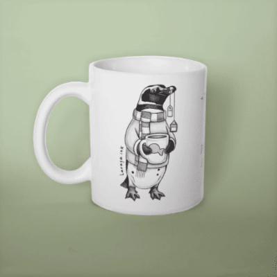 Tazón de cerámica Pingüino