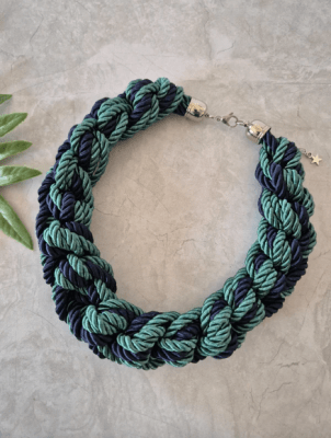 Collar Entrelazado Verde1