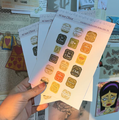 Lámina Stickers Colección Hora del té - ni tan chica1