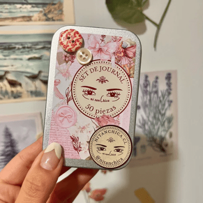 Mini cajita metálica 50 piezas de journal - ni tan chica