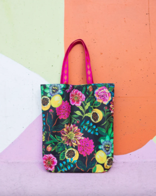 Maxi tote bag flores1