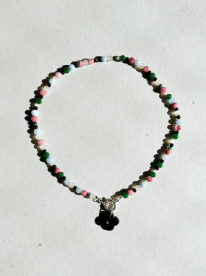 Collar Mostacilla Buena Suerte Negro1