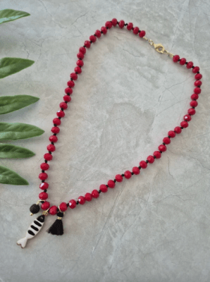 Collar Agua Salada Rojo