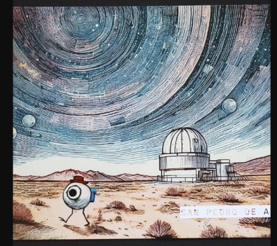 POSTAL CHILE CELESTE A SECAS San Pedro de Atacama