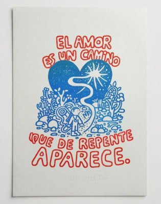El amor es un camino Print Risografía