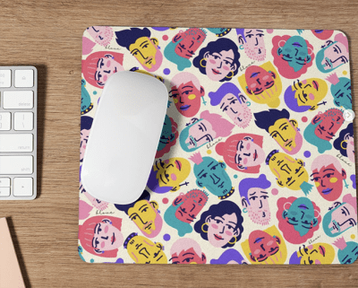 MousePad Rostros de colores1
