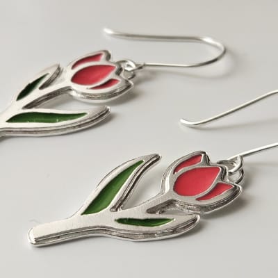 Aros tulipanes fucsias