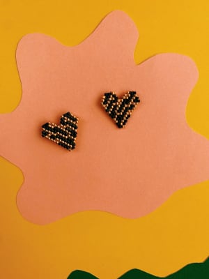 Aros dorado claro negro1