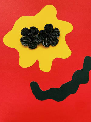 Aros flores café rainbow