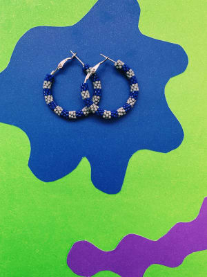 Aros argollas gris azul