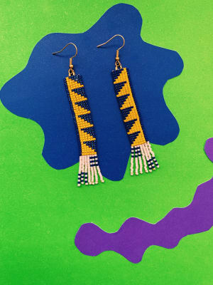 Aros bloques azul amarillo blanco