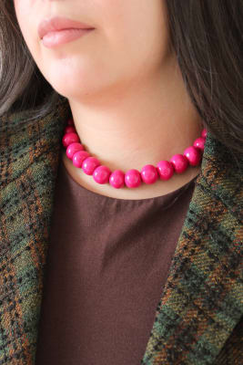 Collar Burbuja Fucsia1