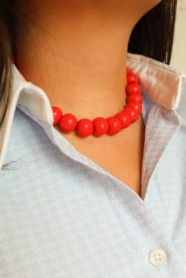 Collar Burbuja Rojo