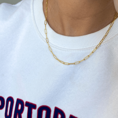 COLLAR ESLABON 45CMS GOLD VERMEIL2