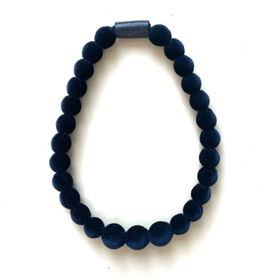 Collar FA! IRIS S Azul marino terciopelo1