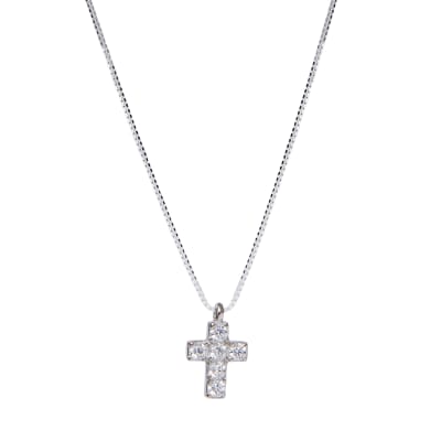 COLLAR CRUZ PLATA