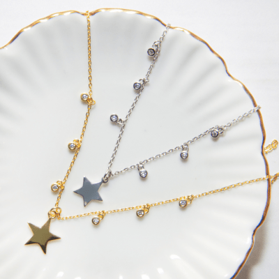 COLLAR MULTI ESTRELLA PLATA
