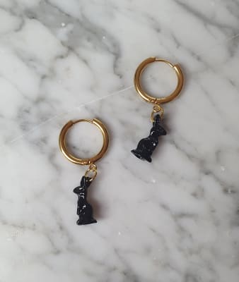 Argollas Conejo NEGRO