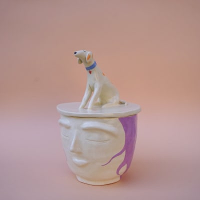 Cofre rostro perro manchas grande 012