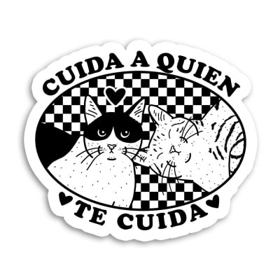 Sticker Cuida a quien te cuida waterproof
