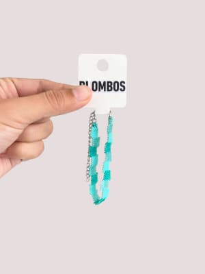 Pulsera Turquesa cuadros1