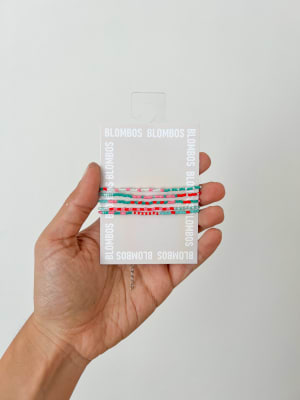 Pulsera Multivuelta Rosa Verde Blombos