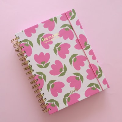 Planner 12 meses sin fechas Tulipán Rosa