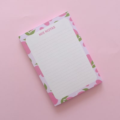 Bloc de notas tulipán rosa