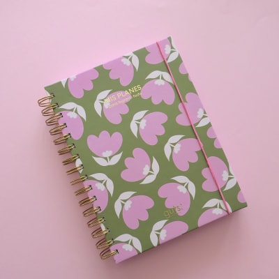 Planner 12 meses sin fechas Tulipán Verde