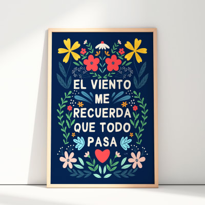 Lamina A4 El Viento me recuerda que todo pasa