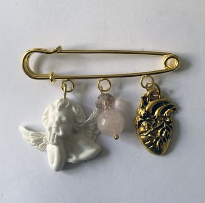 Alfiler Protección Cuarzo/Corazón