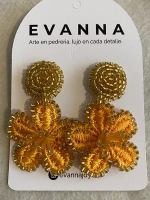 Aros Flor Amarillo