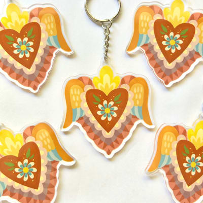 Llavero corazon alas1