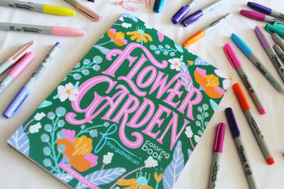 libro para colorear Flower Garden