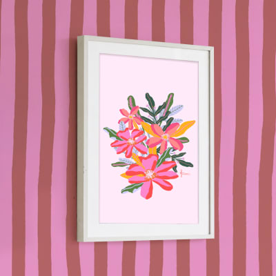 Print Pink bouquet2