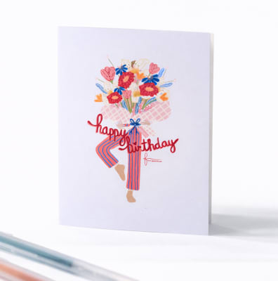 Tarjeta Happy Bday Ramillete