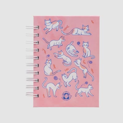 Cuaderno A5 Gato Rosa1