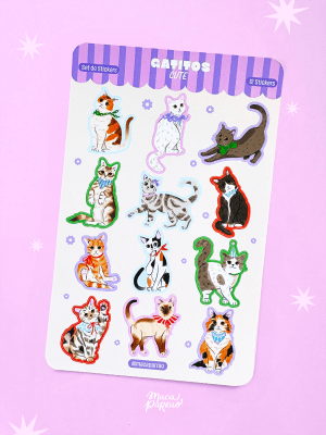 Set stickers Gatitos Cute1