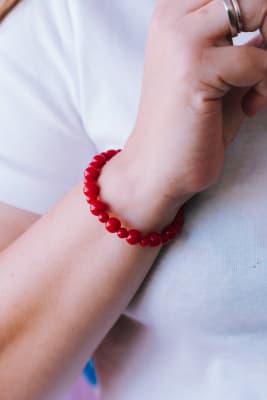 Pulsera Roja Piedras