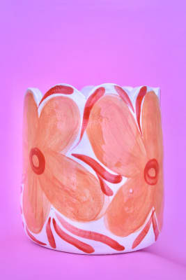 Maceta tulipán (flores naranjas)