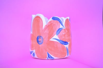 Maceta tulipán Pequeño (flores rosa )1