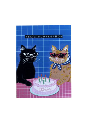 TARJETA CUMPLE GATOS
