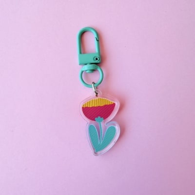 Llavero Amapola Rosa