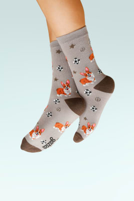 Calcetin Perro Corgi football1