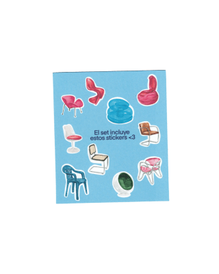 SET STICKERS TEMÁTICA SILLAS