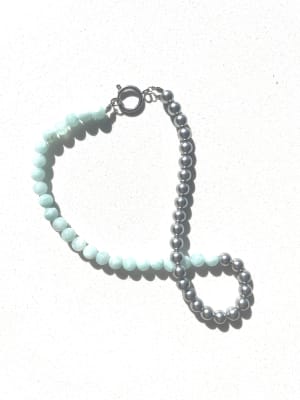 Collar Agata turquesa y acero inoxidable