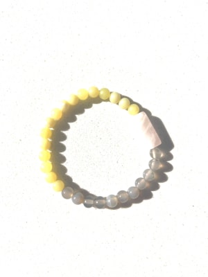 Pulsera Agata Amarillo y gris1
