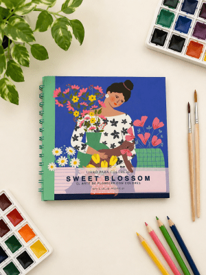 LIBRO PARA COLORIAR POCKET SWEET BLOSSOM