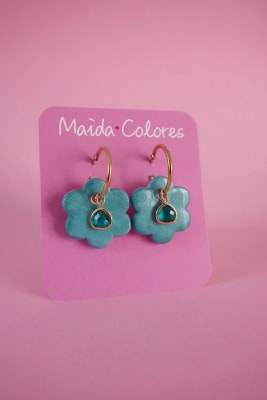 Aros de flor cerámica 001